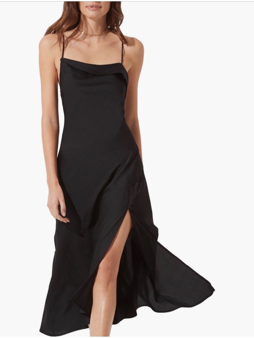 ASTR the Label Cowl Slip Midi Dress: Size Small
